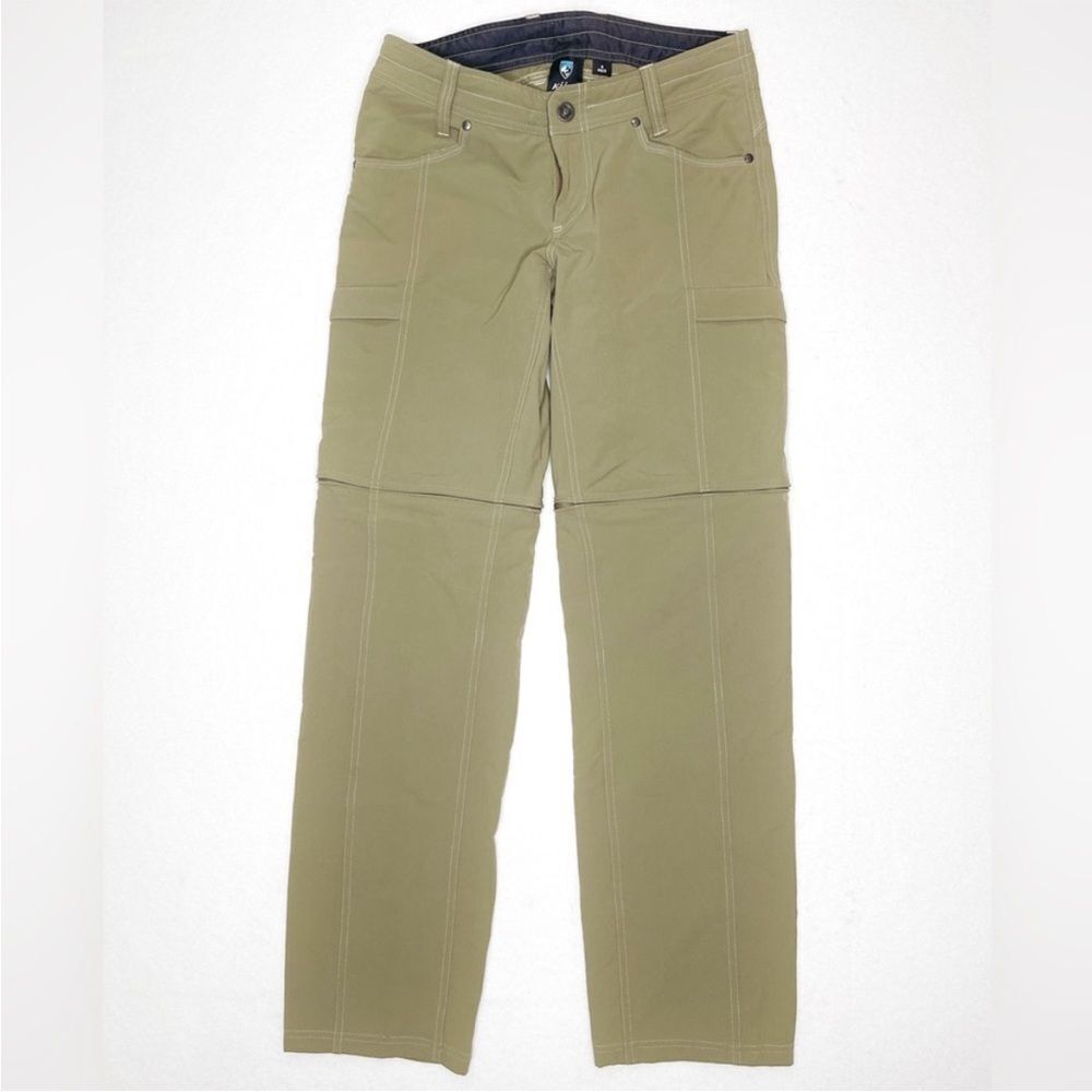 Kuhl Anika Hiking Pants Women’s Olive Green Zip Convertible Soft Shell Shorts